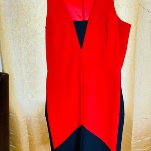 Mason red and black detail dress. Size 2.